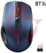 Mysz optyczna ugreen mu006 bezprzewodowa usb 2.4ghz / bluetooth 5.0 4000 dpi - niebieska