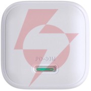 Ładowarka sieciowa joyroom jr-tcg15 mini 30w gan usb-c biała