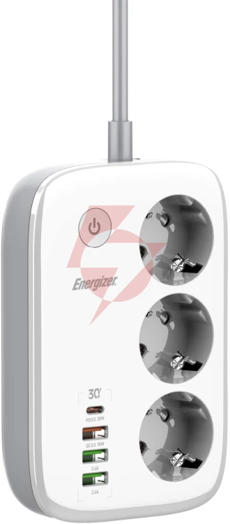 Listwa zasilająca smart energizer z wi-fi i app 3x schuko 3x usb-a 1x usb-c 2500w 10a kabel 2m