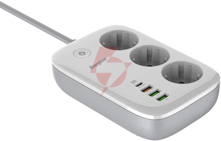Listwa zasilająca smart energizer z wi-fi i app 3x schuko 3x usb-a 1x usb-c 2500w 10a kabel 2m