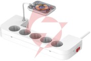 Listwa antyprzepięciowa z zabezpieczeniem energizer 5x schuko 2x usb-a 1x usb-c 2500w 10a kabel 2m