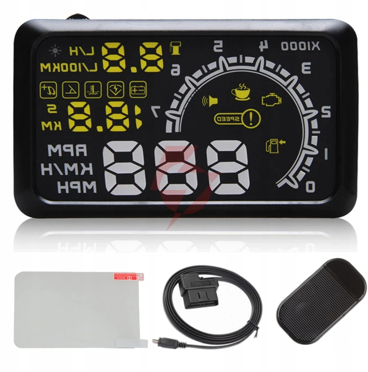 Wyświetlacz led hud w02 5.5" obd2 wersja pro