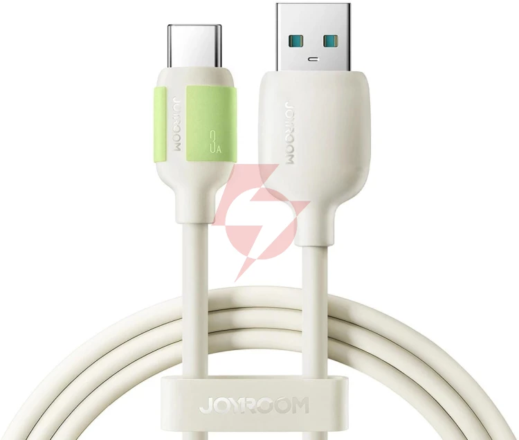 Kabel joyroom s-a53 3a usb-a - usb-c z fluorescencyjną końcówką 2 m - beżowy