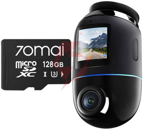 Wideorejestrator 70mai x800 omni 4k/gps/wifi czarny + karta sd 70mai 128gb