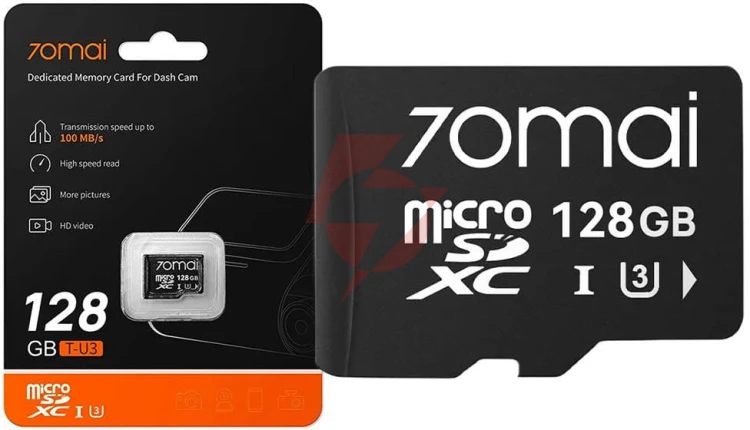 Wideorejestrator 70mai x800 omni 4k/gps/wifi czarny + karta sd 70mai 128gb