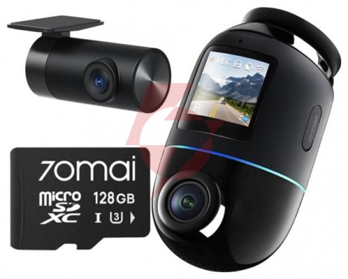 Wideorejestrator 70mai x800 omni 4k/gps/wifi dual czarny + karta sd 70mai 128gb