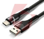 Kabel usb-a / usb-c rgb led everactive cbb-1cbr 100cm 3a