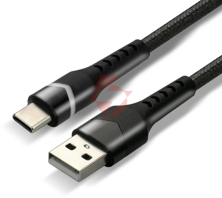 Kabel usb-a / usb-c rgb led everactive cbb-1cbr 100cm 3a