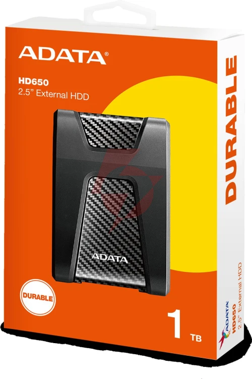 Adata dashdrive durable hd650 1tb 2.5'' usb3.0 czarny