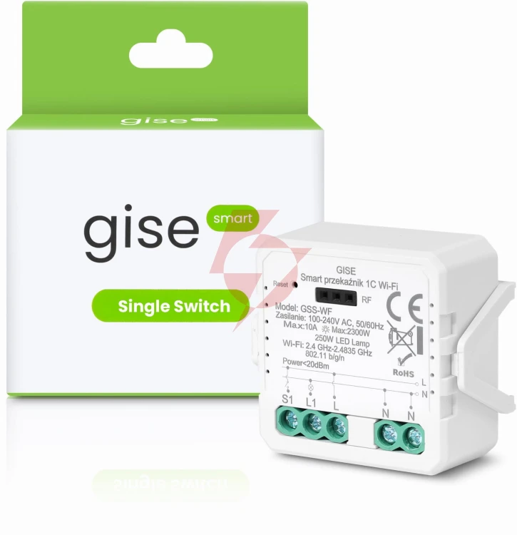 Gise smart pojedynczy moduł przekaźnikowy wifi | tuya | gss-wf