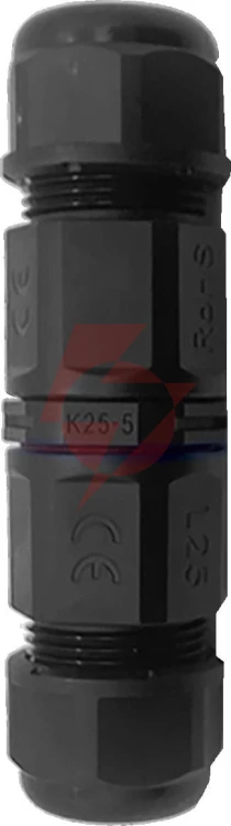 Konektor mufa kablowa prosta z szybkozłączką ip68, 5x4mm2, 400v/20a or-ae-13621