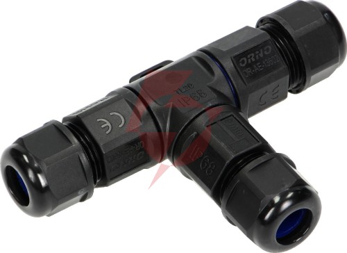 Konektor mufa kablowa trójnik t ip68, 3x4mm², 450v/25a or-ae-13602