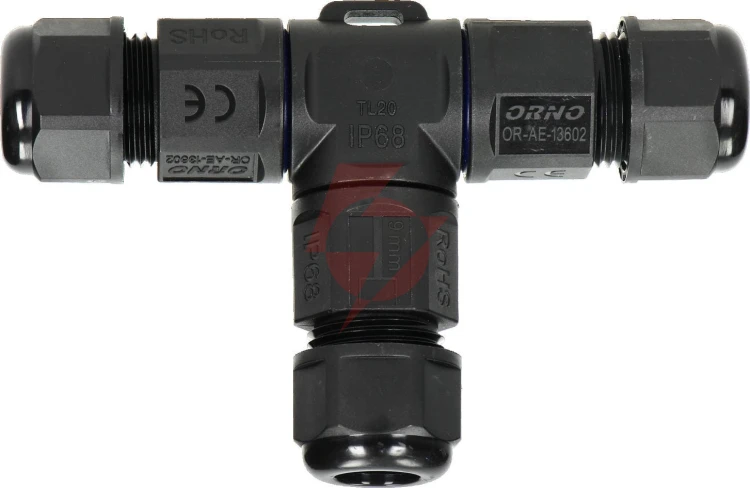 Konektor mufa kablowa trójnik t ip68, 3x4mm², 450v/25a or-ae-13602