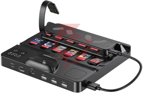 Unitek stacja ładująca switch z przełącznikiem i czytnikiem kart do gier