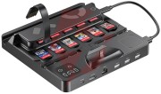 Unitek stacja ładująca switch z przełącznikiem i czytnikiem kart do gier