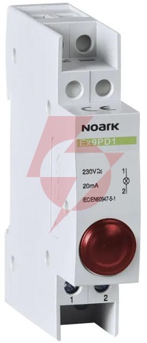 Lampka sygnalizacyjna, 230v ac/dc, 1 czerwony led ex9pd1r noark 102433 