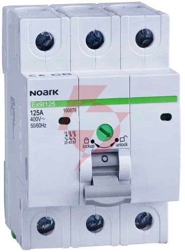 Rozłącznik izolacyjny, szer. 3 moduły, 3p, 100a, ex9i125 3p 100a noark 100878