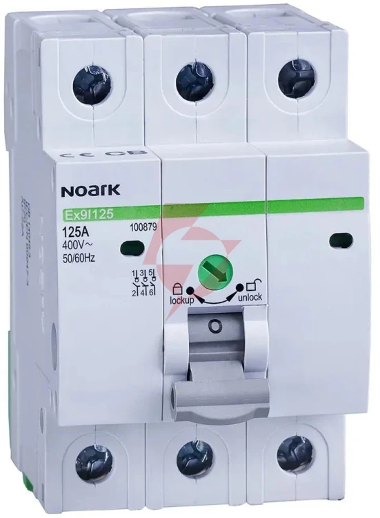 Rozłącznik izolacyjny, szer. 3 moduły, 3p, 100a, ex9i125 3p 100a noark 100878