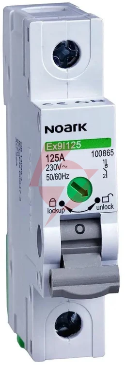 Rozłącznik izolacyjny, szer. 1 moduł, 1p, 63a, ex9i125 1p 63a noark 100864