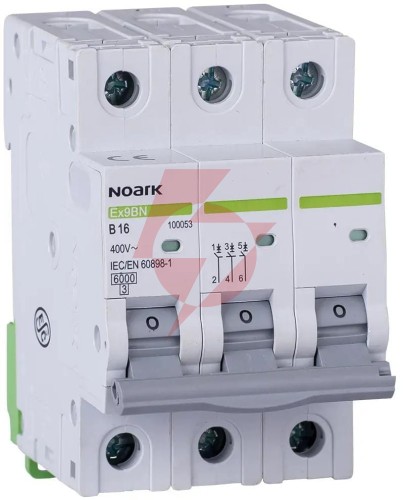 Wyłącznik nadprądowy 6 ka, c, 25a, 3p ex9bn 3p c25 noark 100145 