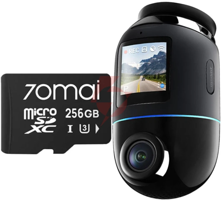 Wideorejestrator 70mai x800 omni 4k/gps/wifi czarny + karta sd 70mai 256gb