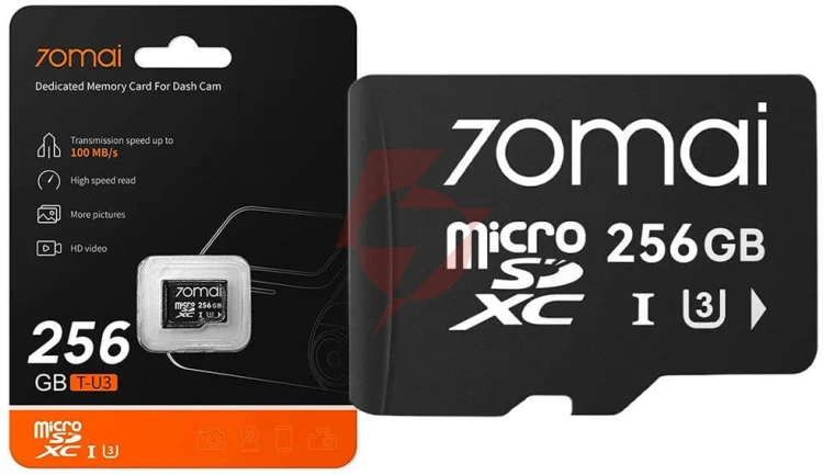 Wideorejestrator 70mai x800 omni 4k/gps/wifi czarny + karta sd 70mai 256gb