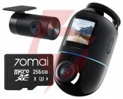Wideorejestrator 70mai x800 omni 4k/gps/wifi dual czarny + karta sd 70mai 256gb