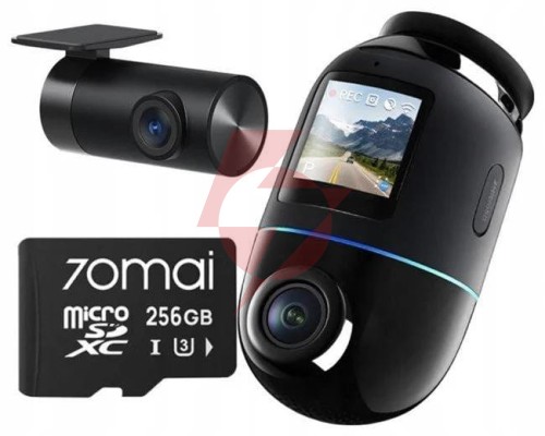 Wideorejestrator 70mai x800 omni 4k/gps/wifi dual czarny + karta sd 70mai 256gb
