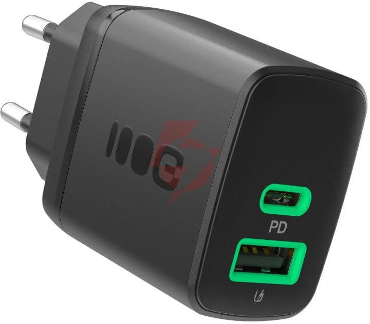 Ładowarka sieciowa greencell powersource duo30 30w 1xusb-c 1xusb-a pd 3.0 qc 4.0+ czarna