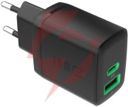 Ładowarka sieciowa greencell powersource duo30 30w 1xusb-c 1xusb-a pd 3.0 qc 4.0+ czarna