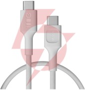 Kabel usb-c / usb-c greencell powerstream 30cm pd 100w biały w oplocie