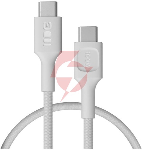 Kabel usb-c / usb-c greencell powerstream 30cm pd 100w biały w oplocie