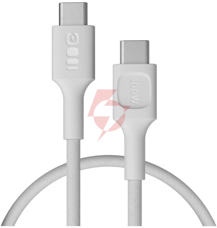 Kabel usb-c / usb-c greencell powerstream 30cm pd 100w biały w oplocie