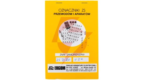 Znaki samoprzylepne ZS D20/UZK E04ZP-0203040420