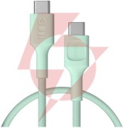Kabel usb-c / usb-c greencell powerstream 30cm pd 100w zielony w oplocie