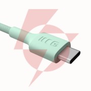 Kabel usb-c / usb-c greencell powerstream 30cm pd 100w zielony w oplocie