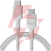 Kabel usb-c / usb-c greencell powerstream 120cm pd 100w biały w oplocie
