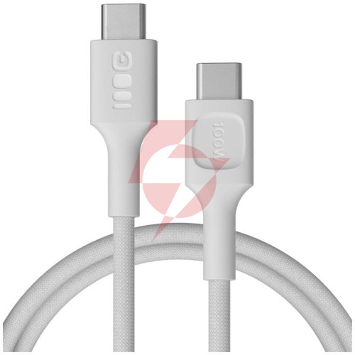 Kabel usb-c / usb-c greencell powerstream 120cm pd 100w biały w oplocie