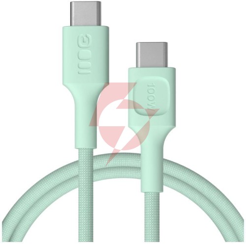Kabel usb-c / usb-c greencell powerstream 120cm pd 100w zielony w oplocie