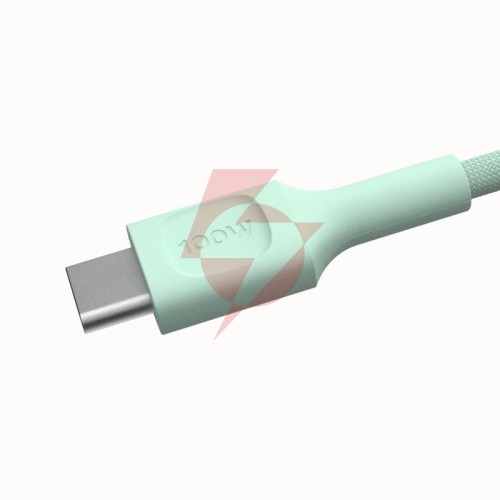 Kabel usb-c / usb-c greencell powerstream 120cm pd 100w zielony w oplocie