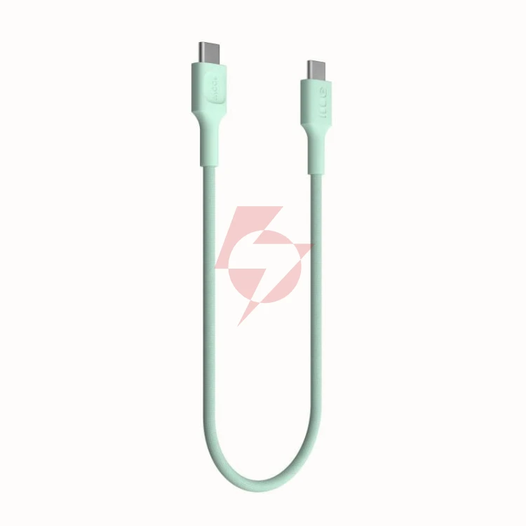 Kabel usb-c / usb-c greencell powerstream 120cm pd 100w zielony w oplocie