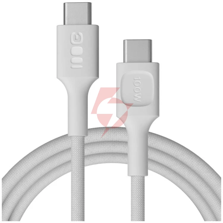 Kabel usb-c / usb-c greencell powerstream 200cm pd 100w biały w oplocie