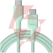 Kabel usb-c / usb-c greencell powerstream 200cm pd 100w zielony w oplocie