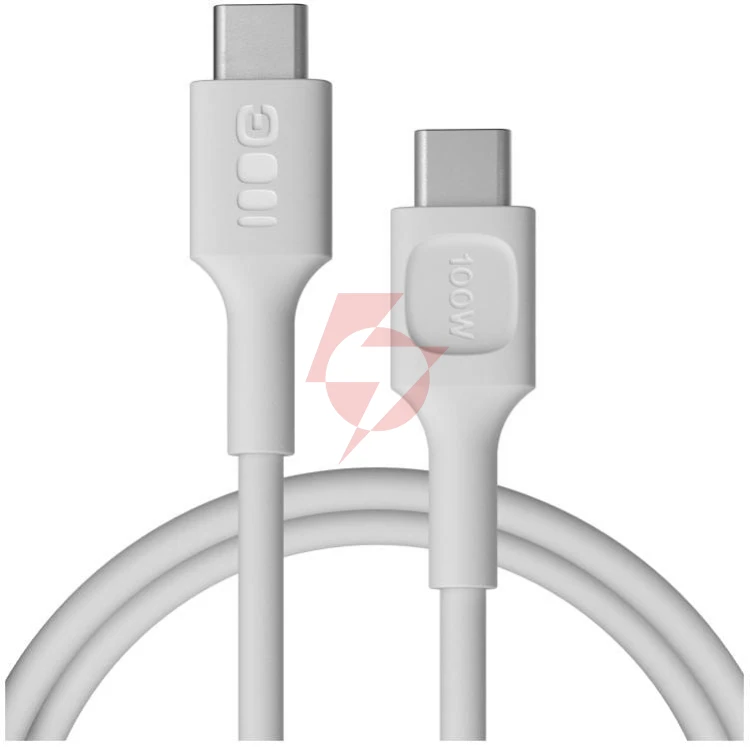 Kabel usb-c / usb-c greencell powerflex 120cm pd 100w biały silikonowy