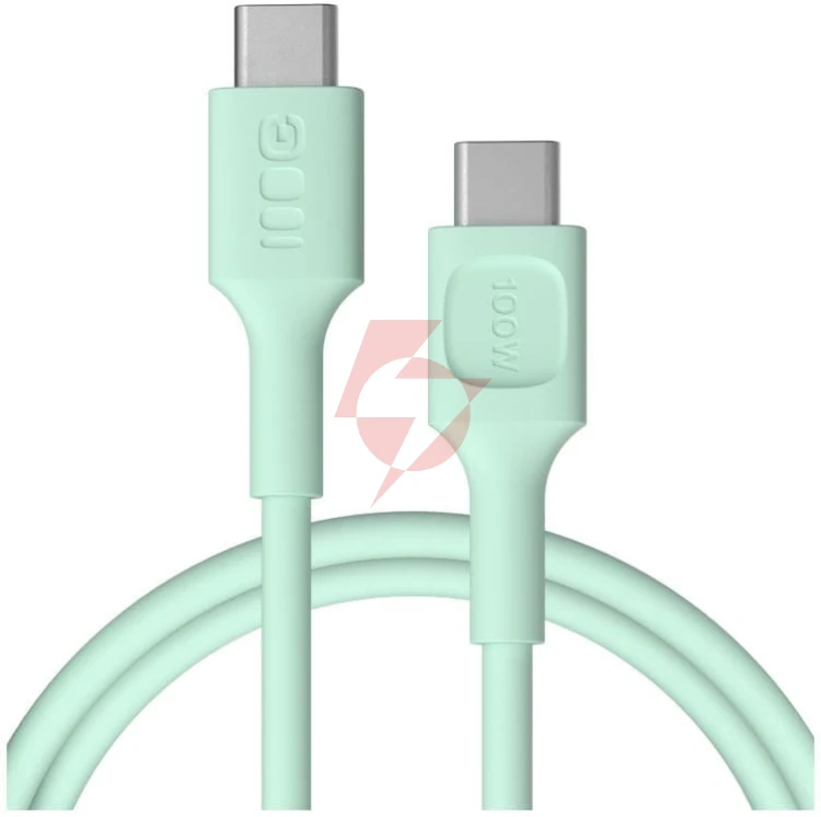 Kabel usb-c / usb-c greencell powerflex 120cm pd 100w zielony silikonowy