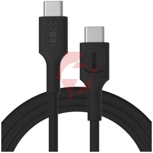 Kabel usb-c / usb-c greencell powerflex 200cm pd 100w czarny silikonowy