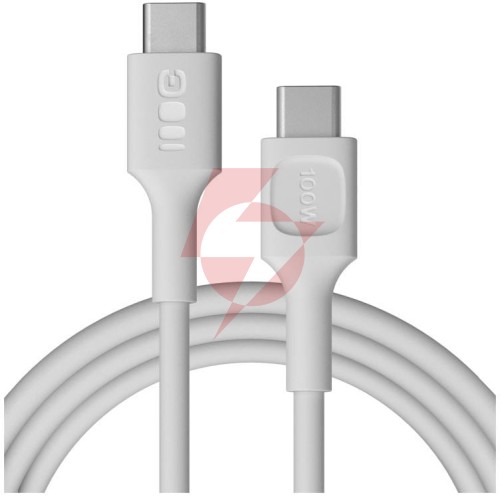 Kabel usb-c / usb-c greencell powerflex 200cm pd 100w biały silikonowy
