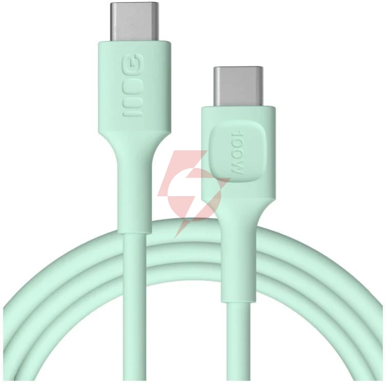 Kabel usb-c / usb-c greencell powerflex 200cm pd 100w zielony silikonowy