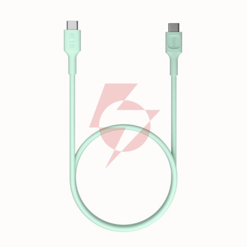 Kabel usb-c / usb-c greencell powerflex 200cm pd 100w zielony silikonowy