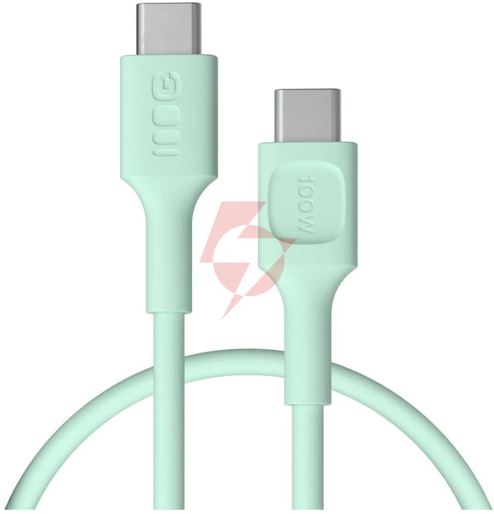 Kabel usb-c / usb-c greencell powerflex 30cm pd 100w zielony silikonowy